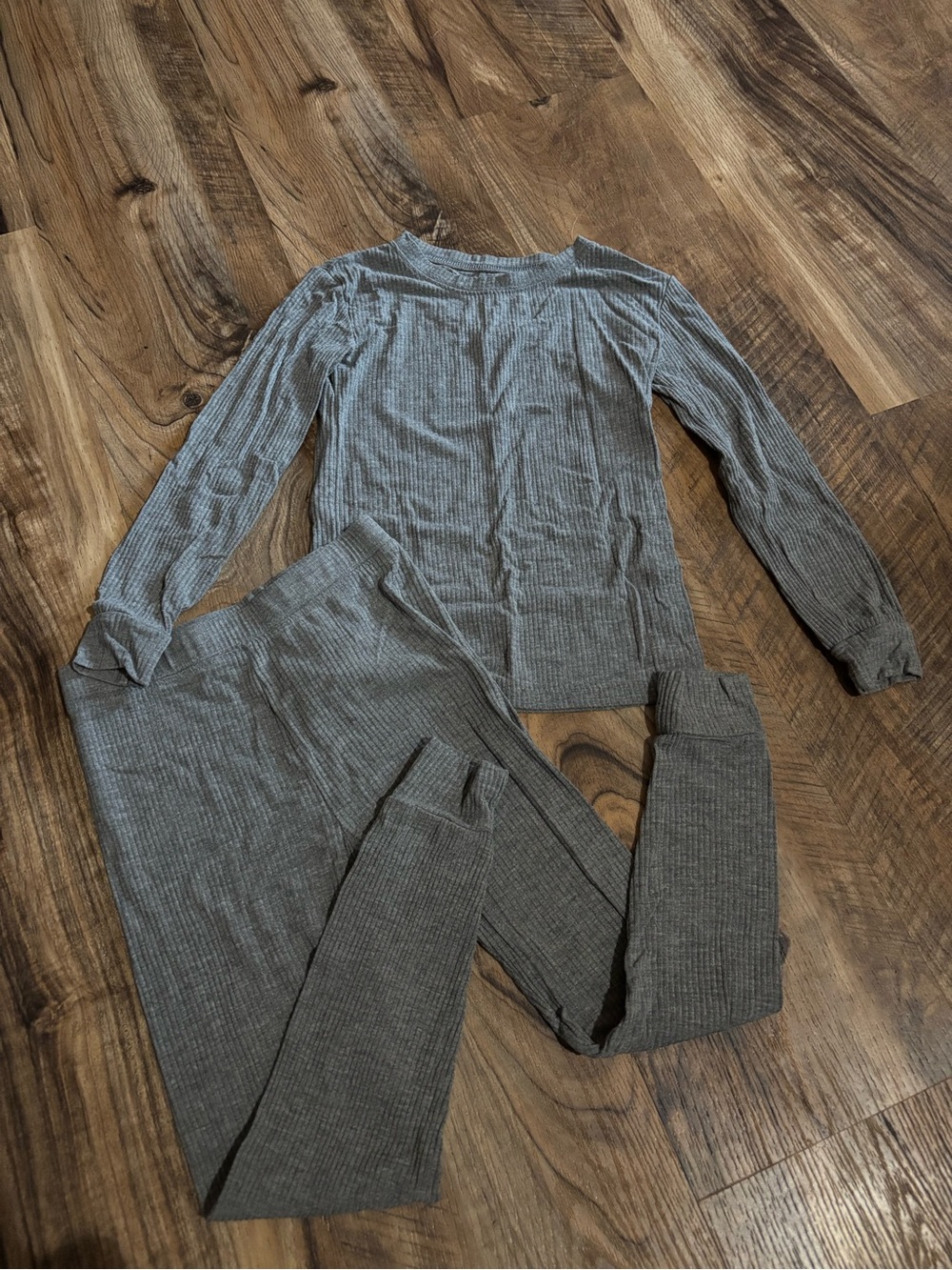 Ribbed 4T Little Sleepies Two-Piece Lounge Set - Gray